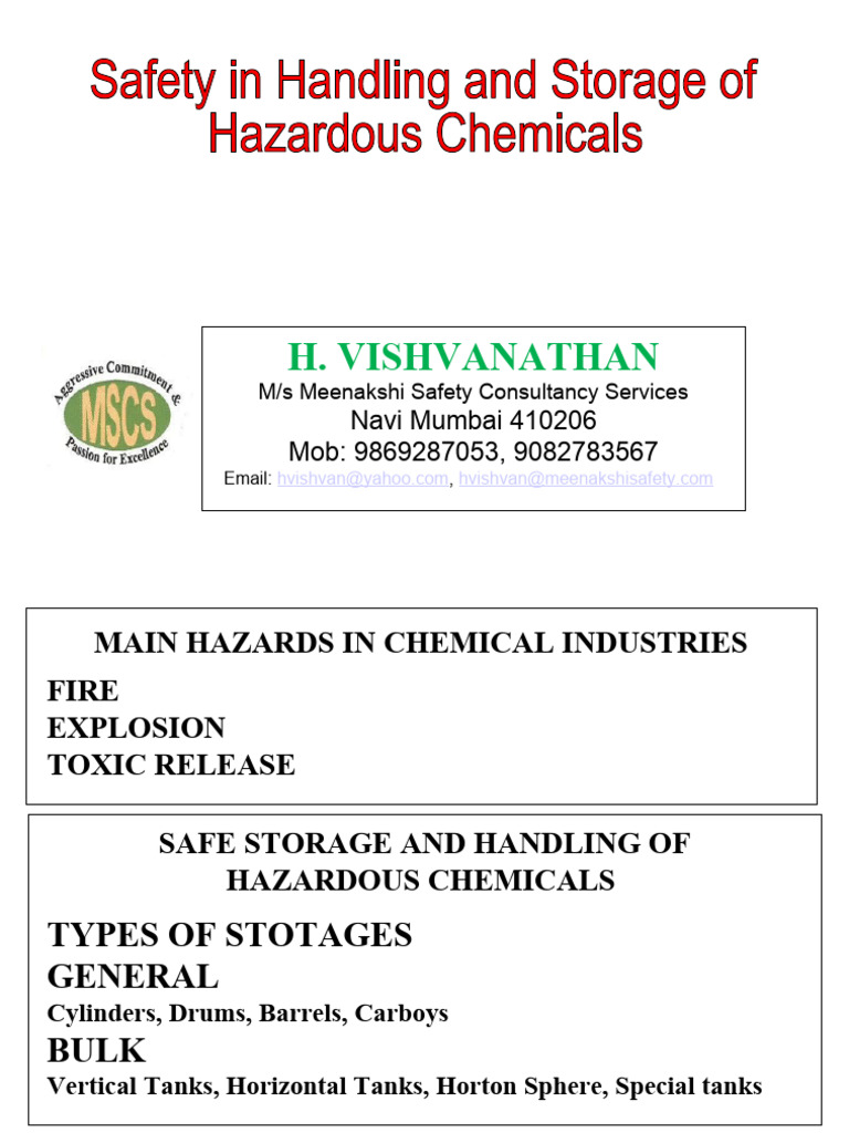 2. SAFE HANDLING OF CHEMICALS PDF Toxicity Occupational Safety And Health