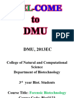 DMU Biot 3rd Year Forensic Biotechnology
