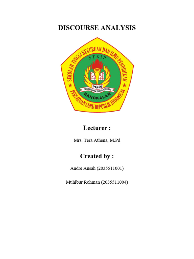 Group 1 Discourse Analysis Pdf Communication Sociolinguistics