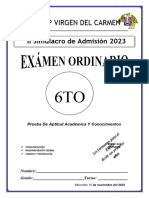 I.E.P Virgen Del Carmen: II Simulacro de Admisión 2023