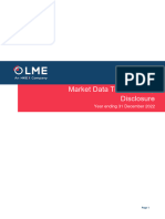 LME Market Data Transparency Disclosure 2022