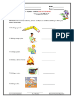 LS2 Worksheets (Changes in Matter)