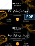 Black Gold Elegant Appreciation Certificate