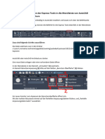 Nachtraegliches Einfuegen Der Express Tools in Die Menueleiste Von AutoCAD Und AutoCAD Architecture