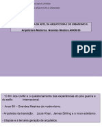 Arq 5621 Arquitetura Moderna Grandes Mestres Anos 60
