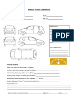 Weekly Vehicle Check Form