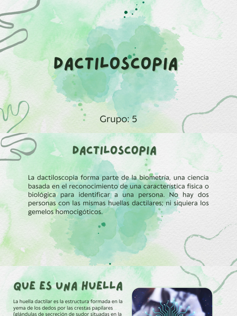 Introducción a la Dactiloscopia | PDF | Huella dactilar