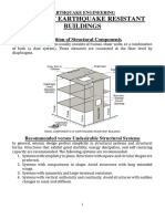 Design of Earthquake Resistant Buildings: Definition of Structural Components