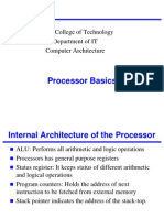 Processor Basics: Nizwa College of Technology Department of IT Computer Architecture