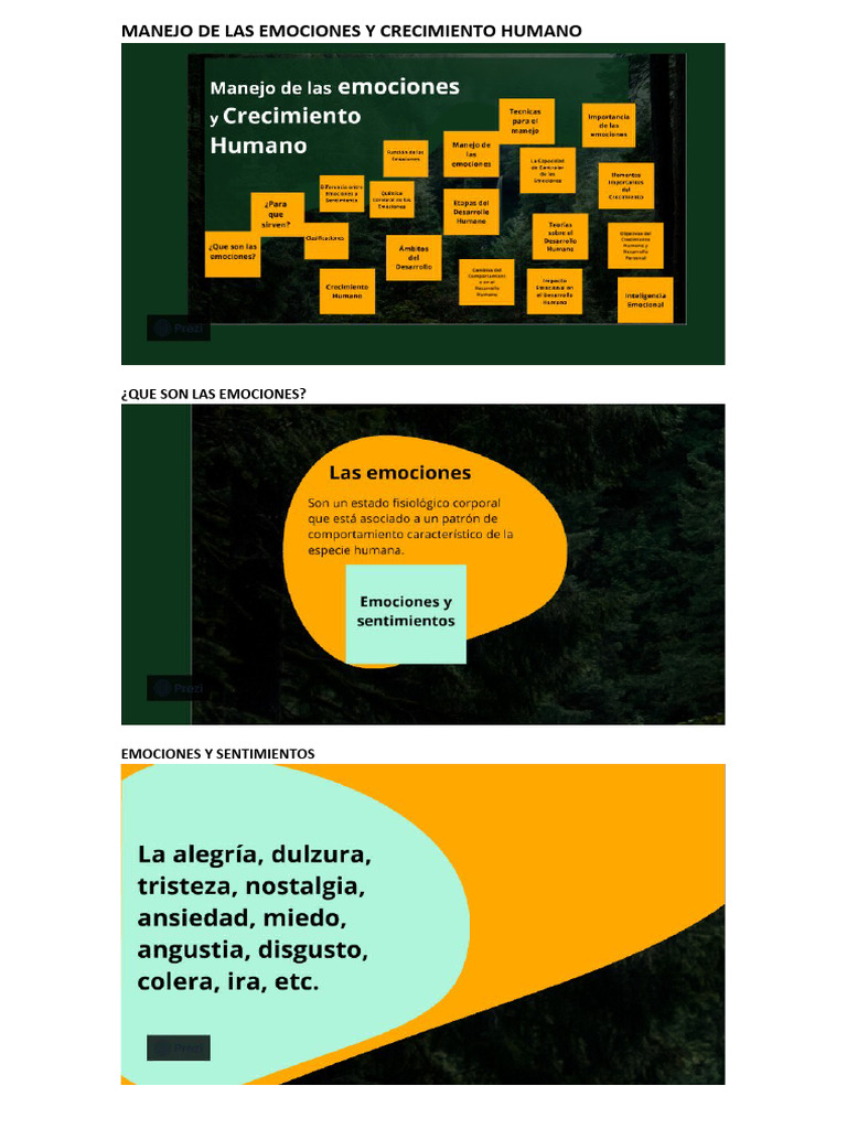 Manejo Emocional y Crecimiento Personal | PDF | Las emociones | Aprendizaje