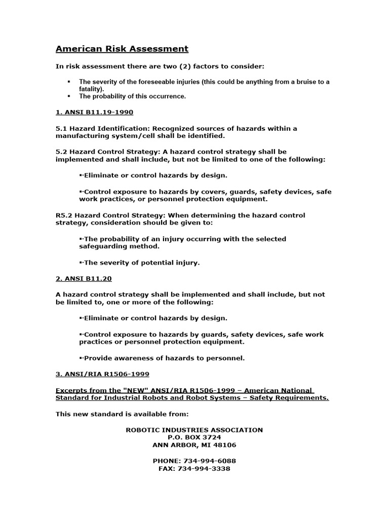 American Risk Assessment Guidelines | PDF | Risk | Risk Assessment
