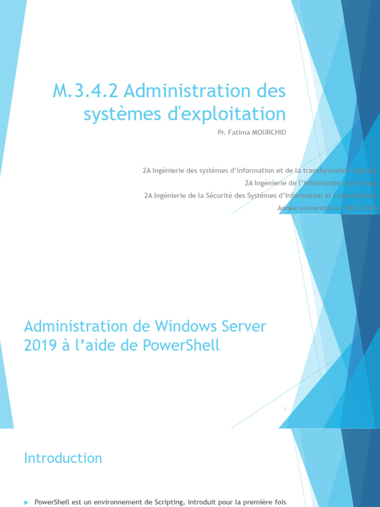 Administration de PowerShell sur Windows | PDF | Structure de contrôle ...