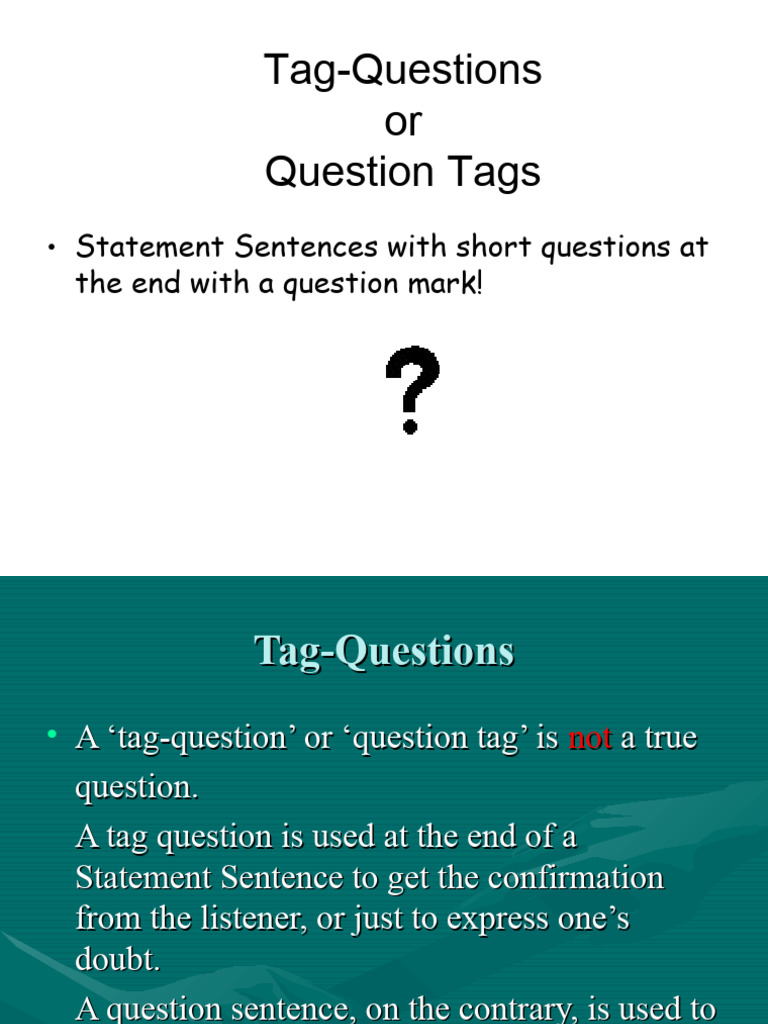 Commas and Tag Questions PDF