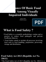 Importance of Basic Food Safety Among Visually Impaired