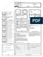 Level 1 Dwarf Paladin Character Sheet