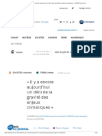 Il y A Encore Aujourd'hui Un Déni de La Gravité Des Enjeux Climatiques - CNRS Le Journal
