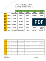 Jadwal Mata Pelajaran