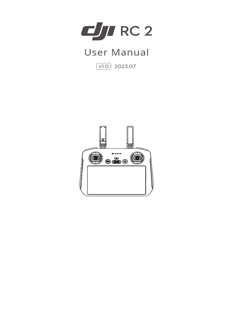DJI RC 2 User Manual Overview | PDF | Remote Control | Bluetooth