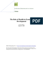The Role of Health in Economic Development: Working Paper Series