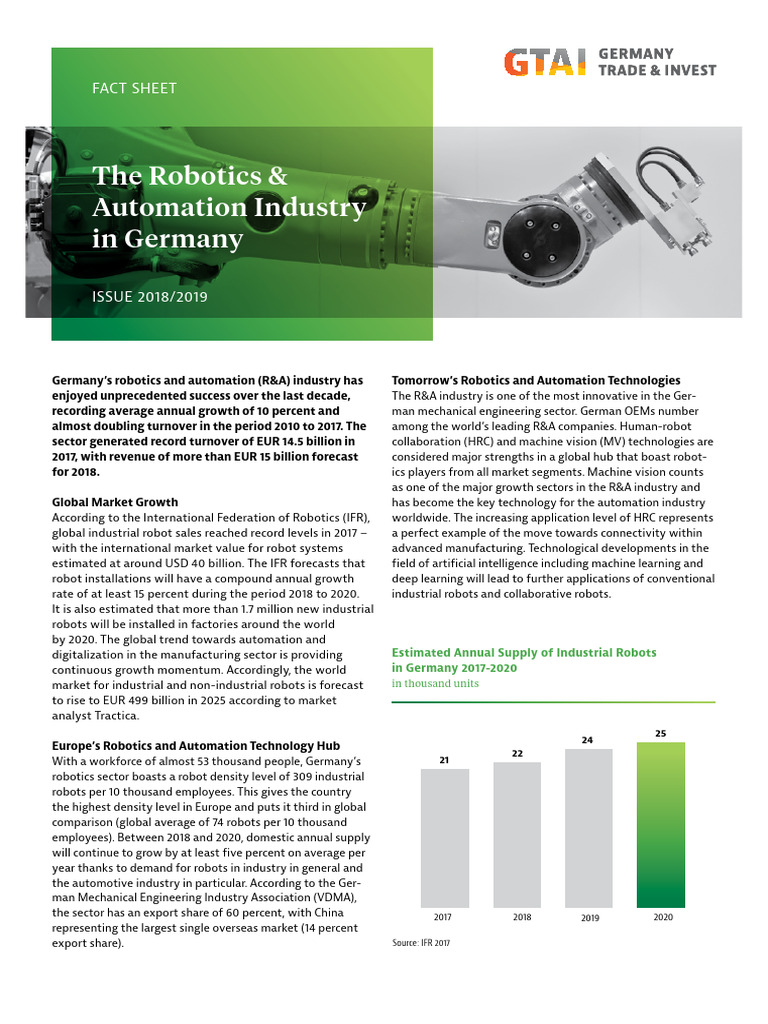 Germany's Robotics & Automation Growth | PDF | Automation | Robot