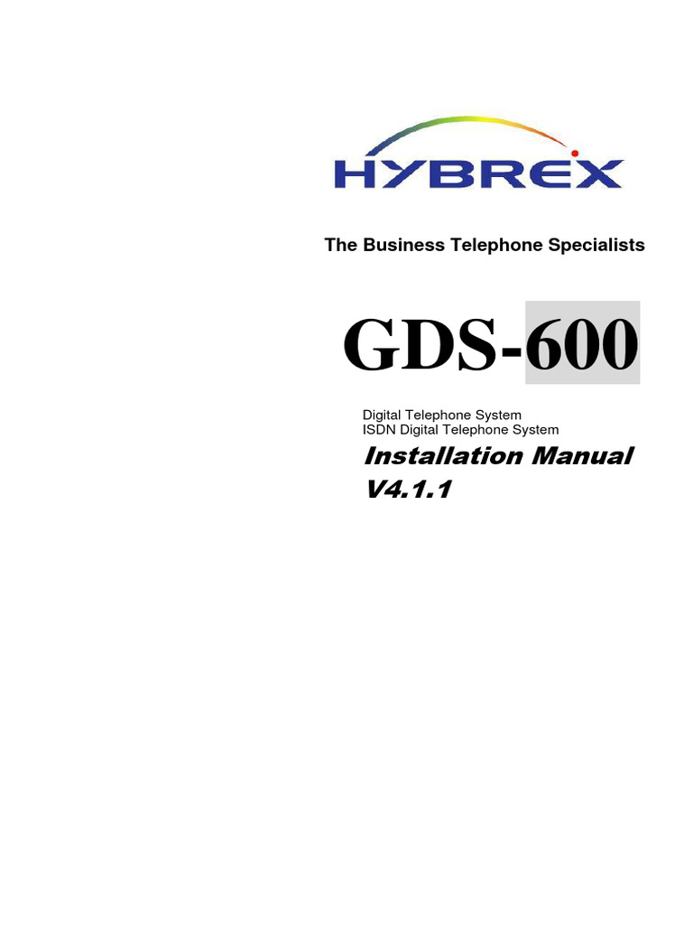 GDS-600 Installation Manual V4.1.1 | PDF | Telephone | Voice Over Ip