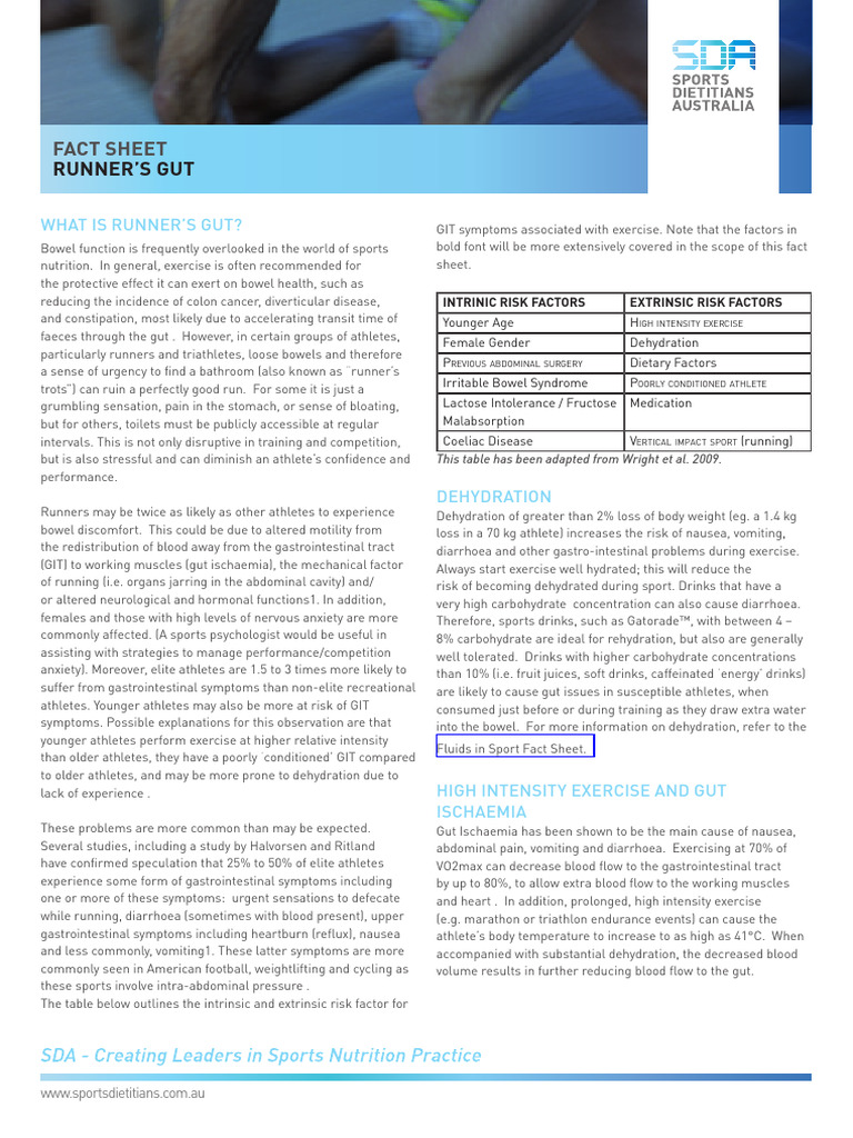 Runners Gut SD Version PDF Coeliac Disease Gastrointestinal Tract