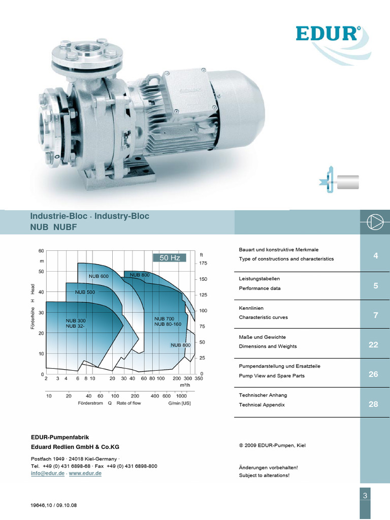 EDUR NUB - Brochure - 50 - HZ | PDF