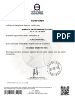 Certificado Alumno Regular