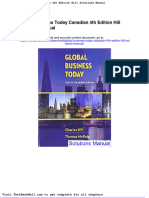 Global Business Today Canadian 4th Edition Hill Solutions Manual