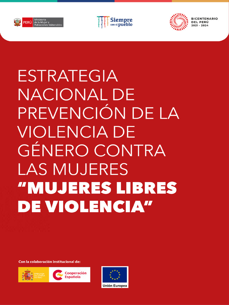 Estrategia Nacional: Mujeres Libres de Violencia | PDF | La violencia ...