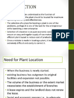Plant Location & Plant Layout