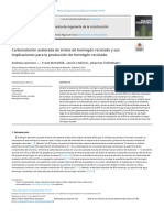 Carbonatación Acelerada de Áridos de Hormigón Reciclado y Sus Implicaciones para La Producción de Hormigón Reciclado