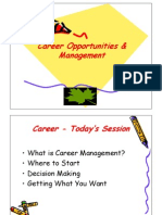 Career Opportunities & Management