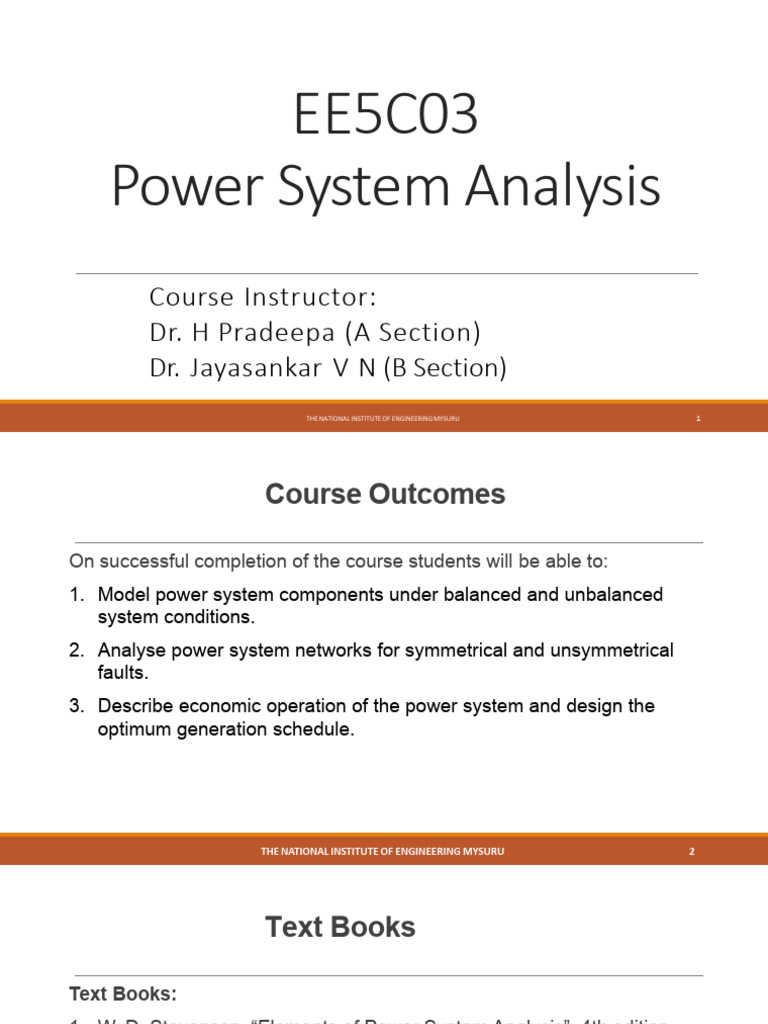 Power System Analysis M1 VTU PDF Transformer Electrical Impedance