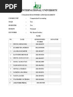 Computerised Accounting Course Work