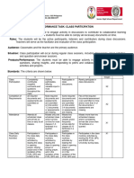 Rubrics Class Participation