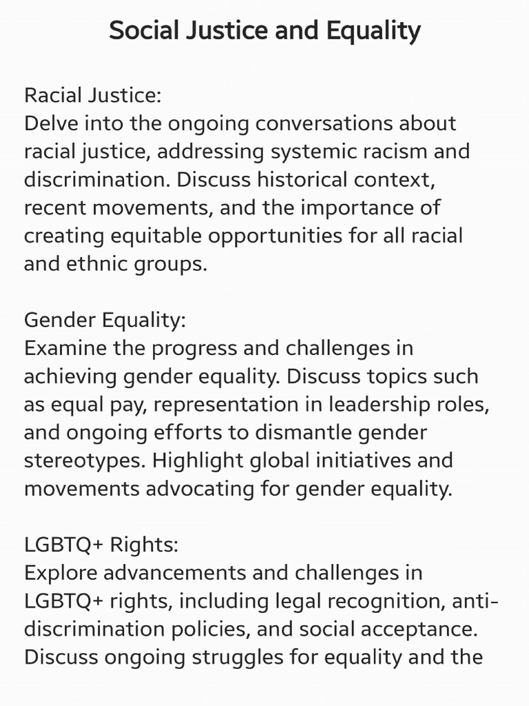 Social Justice And Equality 2 Pdf