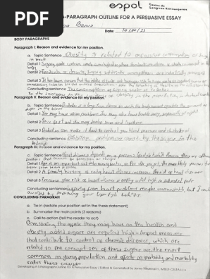 DEVELOPING A 5-PARAGRAPH OUTLINE