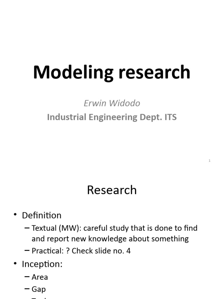 Modeling Research | PDF | Mathematical Model | System