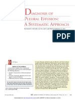 Diagnosis of Pleural Effusion A Systematic Approach