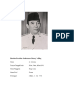 Biodata Presiden Soekarno