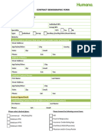 Contract Demographic Form