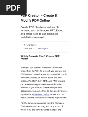 PDF Creator – Create & Modify PDF Online