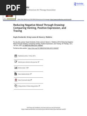 Reducing Negative Mood Through Drawing Comparing Venting Positive Expression and Tracing
