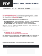 How To Add New Disks Using LVM To An Existing Linux System
