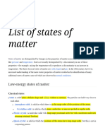List of States of Matter - Wikipedia