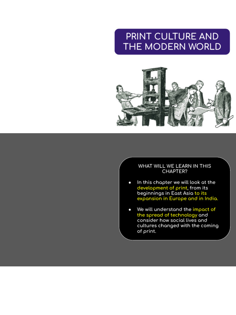 Print Culture The Modern World Yt Pdf Printing Press Books