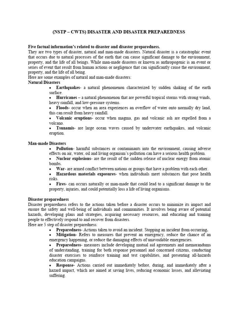 Disaster Preparedness in the Philippines | PDF | Natural Disasters ...