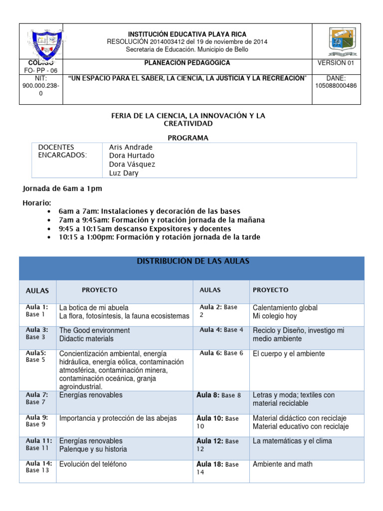 Programacion Feria de La Ciencia | PDF | Ciencia medioambiental | Ecología
