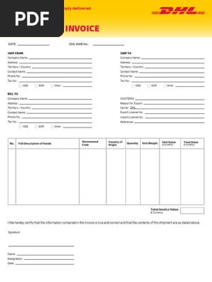 Sg Commercial Invoice